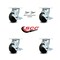 Service Caster 4 Inch Rubber on Steel Caster Set with Roller Bearings 4 Brake 2 Swivel Lock SCC SCC-30CS420-RSR-TLB-BSL-2-TLB-2 - alternate 3